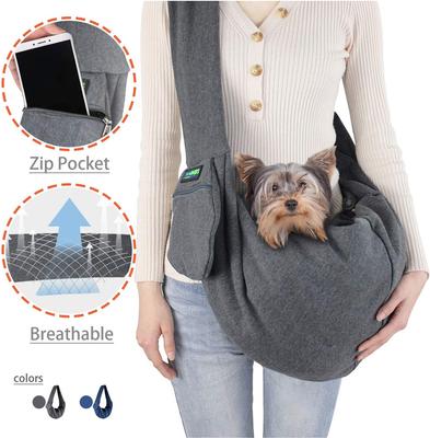 Show full view: Jespet GooPaws Comfy Dog & Cat Sling, Gray slide 4 of 7