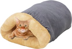 GOOPAWS Covered Cat & Dog Bed, Gray
