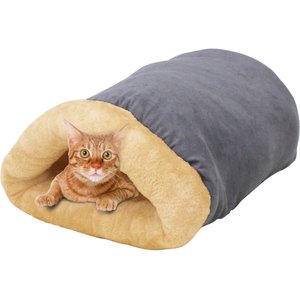GOOPAWS Covered Cat & Dog Bed, Gray
