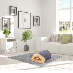 GOOPAWS Covered Cat & Dog Bed, Gray