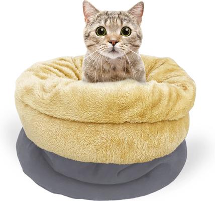 Show full view: GOOPAWS Covered Cat & Dog Bed, Gray slide 6 of 9