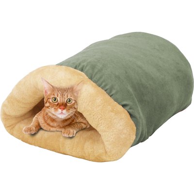 GOOPAWS GOOPAWS Covered Cat & Dog Bed, Sage Green