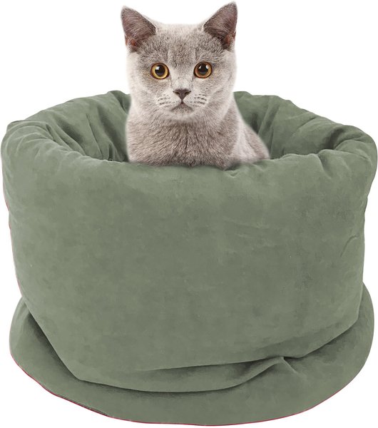 GOOPAWS Covered Cat & Dog Bed