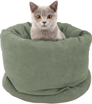 Show full view: GOOPAWS Covered Cat & Dog Bed, Sage Green slide 8 of 9