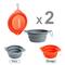 Show in main carousel: Jespet & GOOPAWS Silicone Non-Skid Travel Cat & Dog Bowl, 2 count, Orange/Grey slide 3 of 8