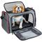 Show in main carousel: Jespet Soft-Sided Airline-Approved Travel Dog & Cat Carrier, Gray/Red, Medium/Large slide 1 of 9
