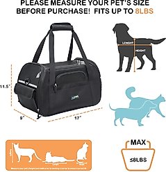 Jespet Soft-Sided Dog & Cat Carrier Bag, Black, 17-in slide 2 of 7