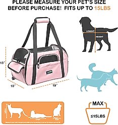 Jespet Soft-Sided Dog & Cat Carrier Bag, Pink, 19-in slide 2 of 7
