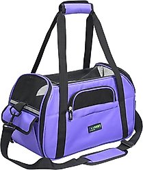 Jespet Soft-Sided Dog & Cat Carrier Bag, Purple, 17-in