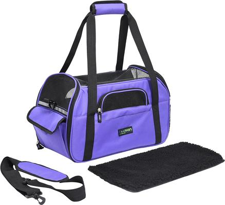 Show full view: Jespet Soft-Sided Dog & Cat Carrier Bag, Purple, 17-in slide 4 of 9