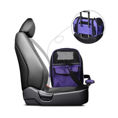 Show full view: Jespet Soft-Sided Dog & Cat Carrier Bag, Purple, 17-in slide 6 of 9