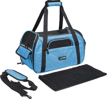 Show full view: Jespet Soft-Sided Dog & Cat Carrier Bag, Turquoise, 17-in slide 4 of 9