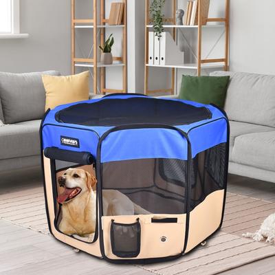Show full view: Jespet Soft-Sided Dog & Cat Playpen, Blue, 36-in slide 6 of 9