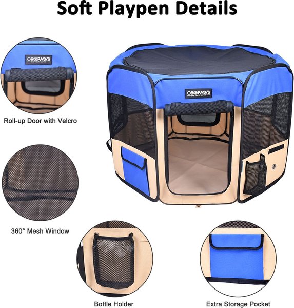 Jespet Soft-Sided Dog & Cat Playpen