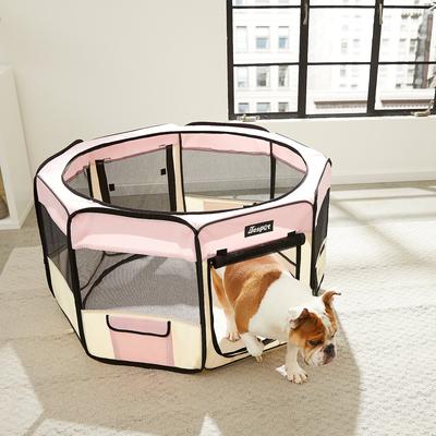 Show full view: Jespet Soft-Sided Dog & Cat Playpen, Pink, 45-in slide 8 of 10
