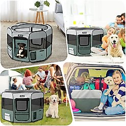 Jespet Soft-Sided Dog & Cat Playpen, Shale Green, 61-in slide 2 of 7