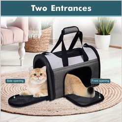 Jespet Soft-Sided Sport Dog & Cat Carrier Bag, Smoke Grey, 16-in slide 2 of 7