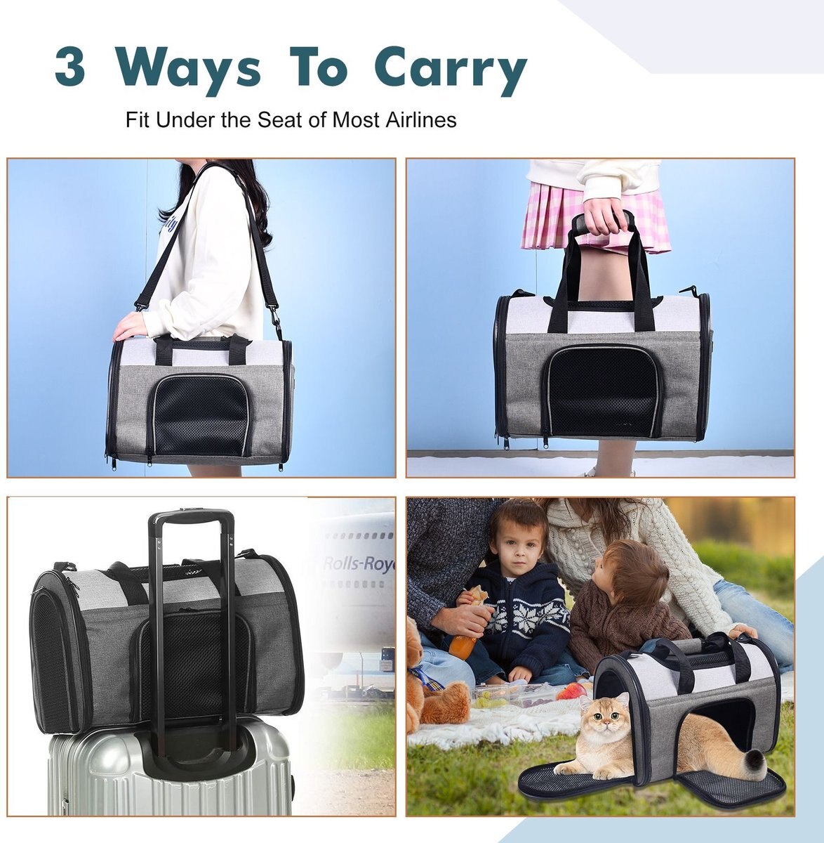 Jespet Soft-Sided Sport Dog & Cat Carrier Bag