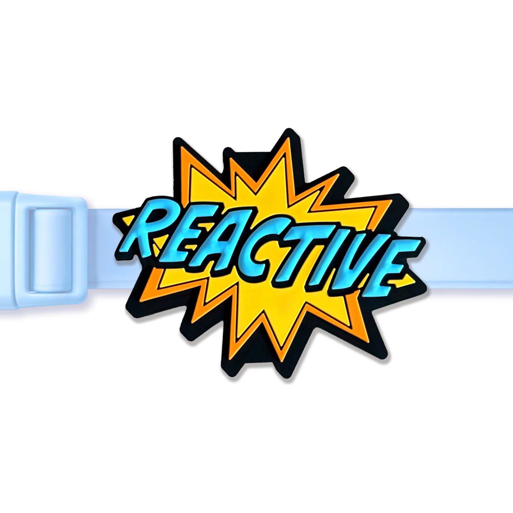 Jiby Dog Crew Reactive Charm Personalized Dog ID Tag, Yellow/Blue/Orange