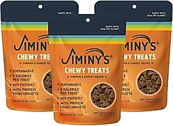 Jiminy's Cricket Cookie Pumpkin & Carrot Recipe Chicken-Free Soft Training Dog Treats, 6-oz bag, 3 count
