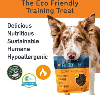 Show full view: Jiminy's Cricket Cookie Pumpkin & Carrot Recipe Chicken-Free Soft Training Dog Treats, 6-oz bag, count slide 7 of 11