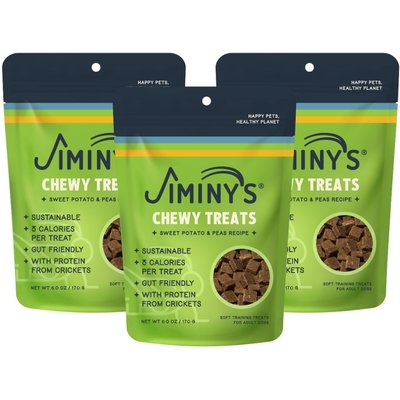 Jiminy's Jiminy's Cricket Peas & Sweet Potato Recipe Chicken-Free Dog Treats, 6-oz bag, 3 count