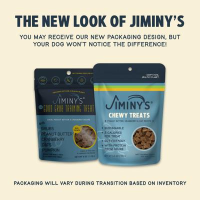 Show full view: Jiminy's Good Grub Peanut Butter & Cranberry Flavor Soft Training Dog Treats, 6-oz bag, 1 count slide 3 of 10