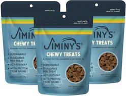 Jiminy's Good Grub Peanut Butter & Cranberry Flavor Soft Training Dog Treats, 6-oz bag, 3 count
