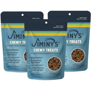 Jiminy's Good Grub Peanut Butter & Cranberry Flavor Soft Training Dog Treats, 6-oz bag, 3 count