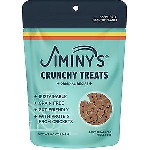 Jiminy's Grain-Free Cricket Cookie Original Recipe Dog Treats, 5-oz bag, 1 count