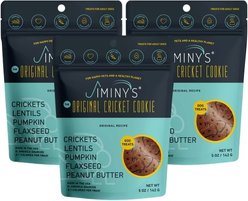 Jiminy's Grain-Free Cricket Cookie Original Recipe Dog Treats, 5-oz bag, 3 count