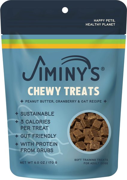 Jiminy's Mixed Flavors Grain-Free Soft & Chewy Dog Training Treats, 6-oz bag, 3 count