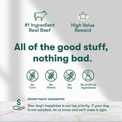 Show full view: Jinx Beef & Bananas Soft & Chewy Dog Treats, 4-oz bag, 1 count slide 7 of 8