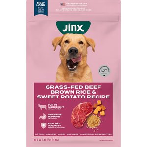 Jinx Beef, Brown Rice & Sweet Potato ALS Kibble Dog Dry Food, 4-lb bag