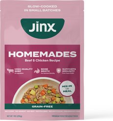 Jinx Homemades Grain-Free Beef & Chicken Pate Wet Dog Food, 9-oz pouch, case of 12