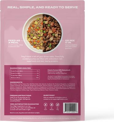 Show full view: Jinx Homemades Grain-Free Beef & Chicken Pate Wet Dog Food, 9-oz pouch, case of 12 slide 7 of 10