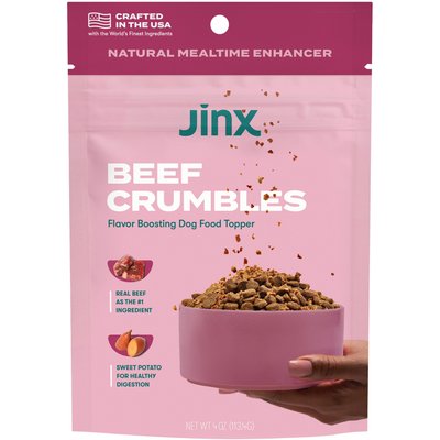 Jinx Jinx Beef Crumbles High-Protein Dry Dog Food Topper, 4-oz bag