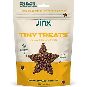 Jinx Chicken & Bananas Soft & Chewy Dog Treats, 4-oz bag