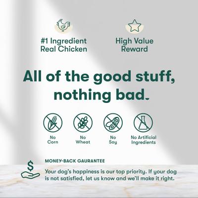 Show full view: Jinx Chicken & Bananas Soft & Chewy Dog Treats, 4-oz bag slide 7 of 8