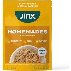 Jinx Homemades Grain-Free Chicken Pate Wet Dog Food, 9-oz pouch, case of 12