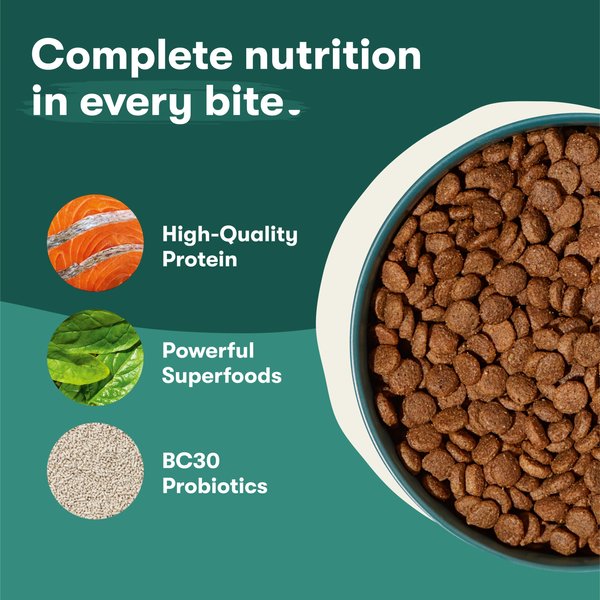 Show full view: Jinx Salmon, Brown Rice & Sweet Potato ALS Kibble Dog Dry Food, 23.5-lb bag slide 5 of 13