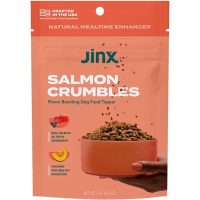 Jinx Jinx Salmon Crumbles High-Protein Dry Dog Food Topper, 4-oz bag