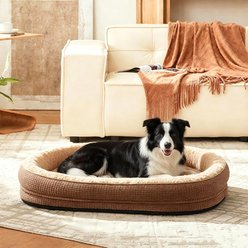 JOEJOY Orthopedic Waterproof Dog Bed with Removable Cover, Beige, X-Large