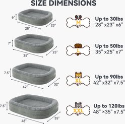 JOEJOY Orthopedic Waterproof Dog Bed with Removable Cover, Grey, Medium slide 2 of 8