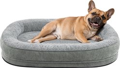 JOEJOY Orthopedic Waterproof Dog Bed with Removable Cover, Grey, Medium