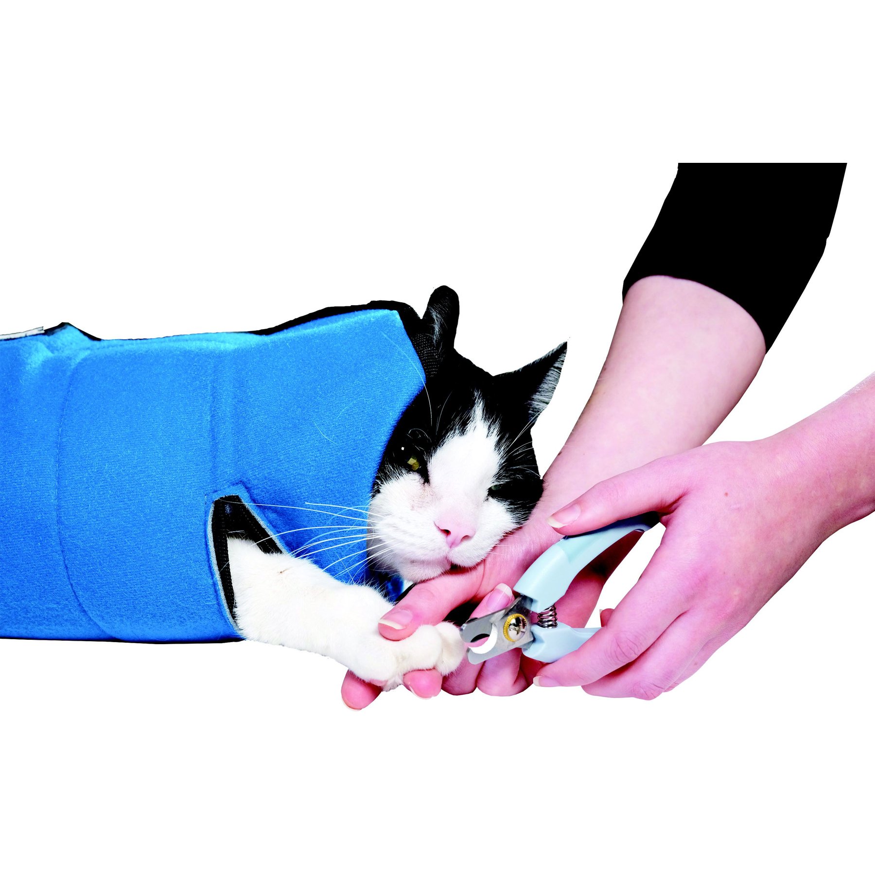 Jokari Animal Hugger Small Cat & Dog Grooming Wrap, Blue