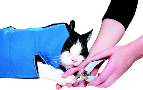 JOKARI Animal Hugger Small Cat Dog Grooming Wrap, Blue