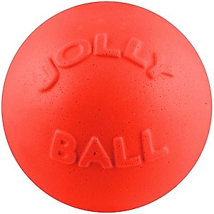 Jolly Pets Bounce-n-Play Dog Toy, Orange, 6-in
