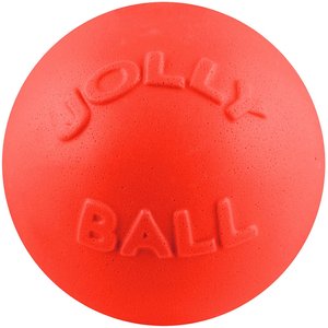 Jolly Pets Bounce-n-Play Dog Toy, Orange, 8-in