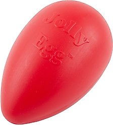 Jolly Pets Jolly Egg Dog Toy, Red, 8-in